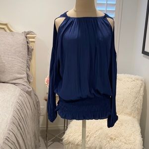 Ramy Brook silk open shoulder blouse